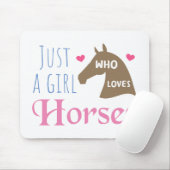 馬を愛する女の子 マウスパッド (マウス)