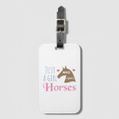 馬を愛する女の子 ラゲッジタグ (正面縦)