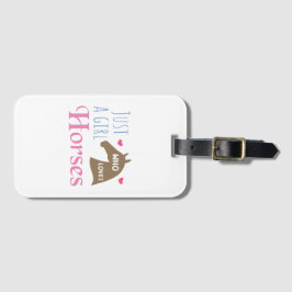 馬を愛する女の子 ラゲッジタグ