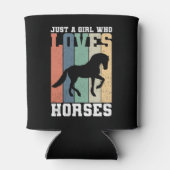 馬を愛する女の子 |レトロヴィンテージ馬 缶クーラー (裏面)