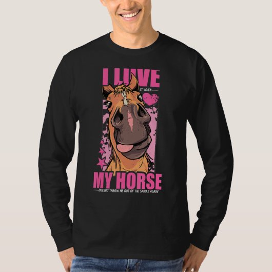 馬を愛する女の子、女の子の馬術Sp Tシャツ (正面)