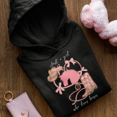 馬を愛する女の子，西部，ロデオ，ピンク パーカ