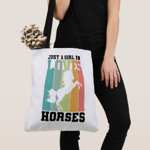 馬を愛する女の子 馬の女の子 Horse Girl トートバッグ