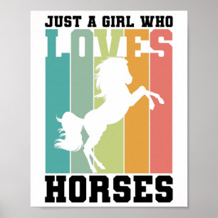 馬を愛する女の子 馬の女の子  Horse Girl ポスター