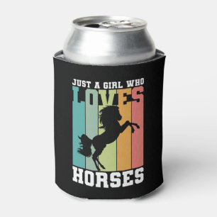 馬を愛する女の子 馬の女の子 Horse Girl 缶クーラー