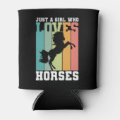 馬を愛する女の子 馬の女の子| Horse Girl 缶クーラー (正面)