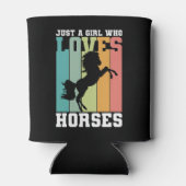 馬を愛する女の子 馬の女の子| Horse Girl 缶クーラー (裏面)