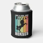 馬を愛する女の子 馬の女の子| Horse Girl 缶クーラー (缶裏面)