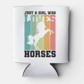 馬を愛する女の子 馬の女の子| Horse Girl 缶クーラー (正面)