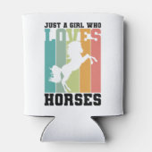 馬を愛する女の子 馬の女の子| Horse Girl 缶クーラー (裏面)