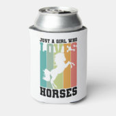 馬を愛する女の子 馬の女の子| Horse Girl 缶クーラー (缶裏面)