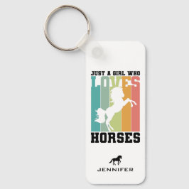 馬を愛する女の子 |馬の子 キーホルダー