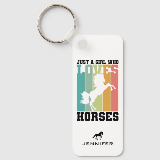 馬を愛する女の子 |馬の子 キーホルダー (正面)