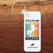 馬を愛する女の子 |馬の子 キーホルダー (正面)