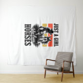 馬を愛する女の子(3) タペストリー (インサイチュ(横))