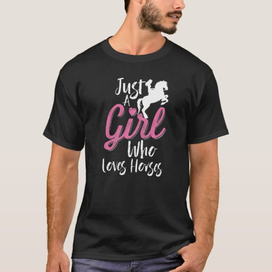 馬を愛する女の子 Tシャツ (正面)