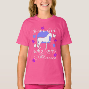 馬を愛する女の子 Tシャツ