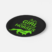 馬を愛する女パーソナライズされたの子 ペーパープレート (アングル)