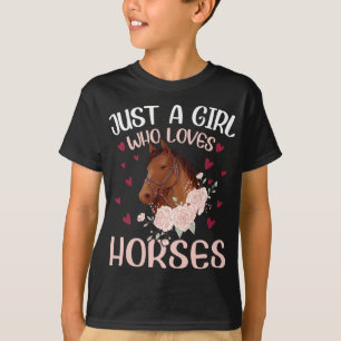 馬を愛する少女 Tシャツ