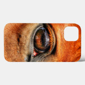 馬を愛すウマ科のる人のための赤いダンの目の写真 Case-Mate iPhoneケース (裏面 (横))