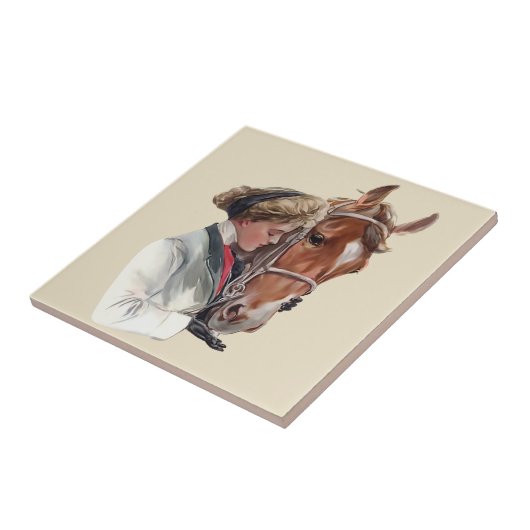 馬を持ったお気に入りの人 タイル (側面)