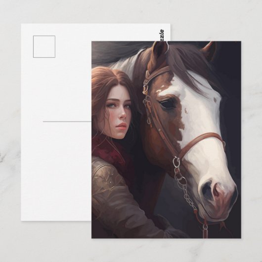 馬を持った人 ポストカード (正面/裏面)