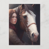 馬を持った人 ポストカード (正面)