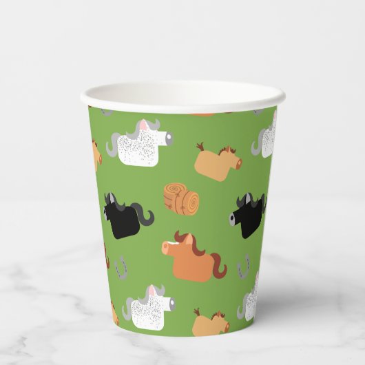 馬を持って 紙コップ (裏面)