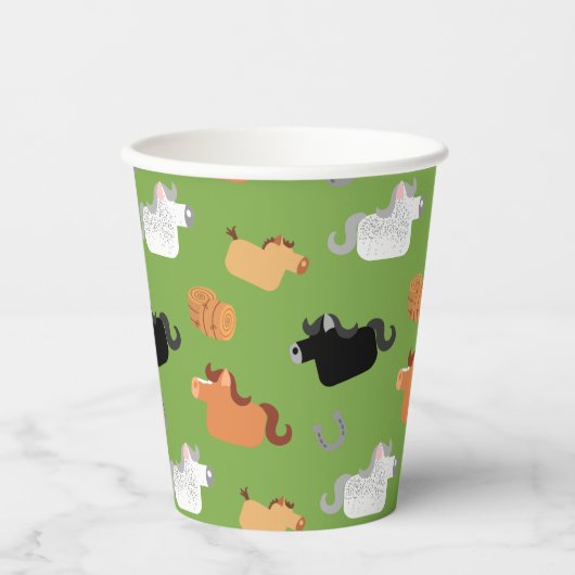 馬を持って 紙コップ (正面)