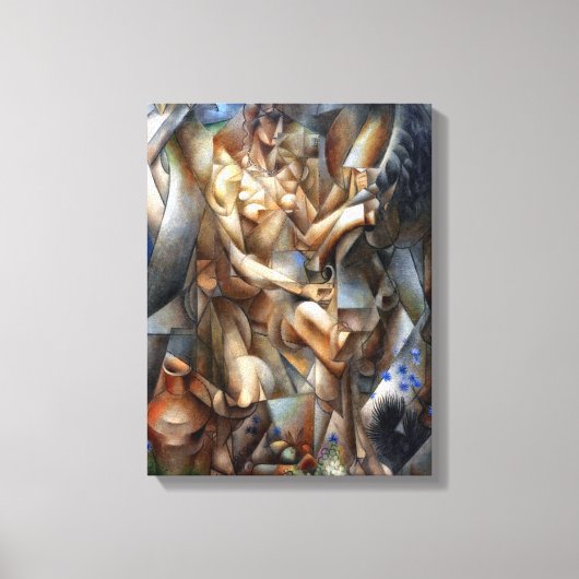 馬を持つ人 キャンバスプリント (正面)