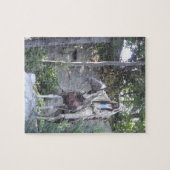 馬を持つ原産のアメリカインディアンの責任者 ジグソーパズル (横)