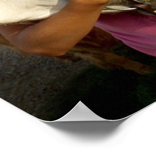 馬を持つ女の子 ポスター (角)