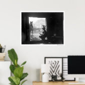 馬を持つ戸口のカウボーイ ポスター (ホームオフィス)