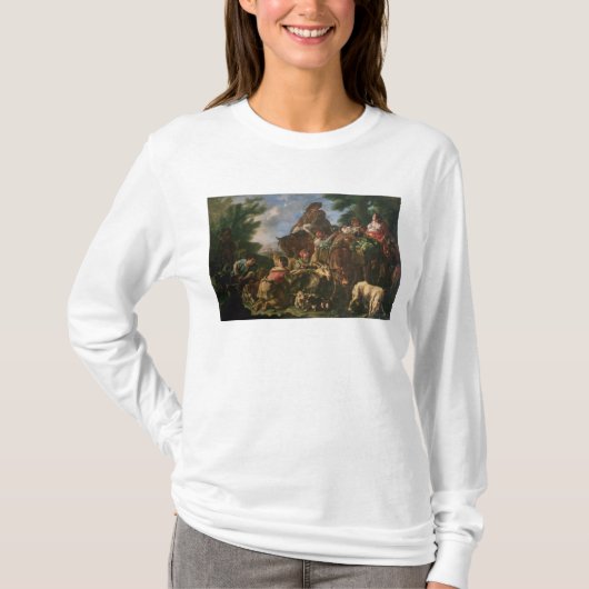 馬を持つ羊飼いのグループ Tシャツ (正面)