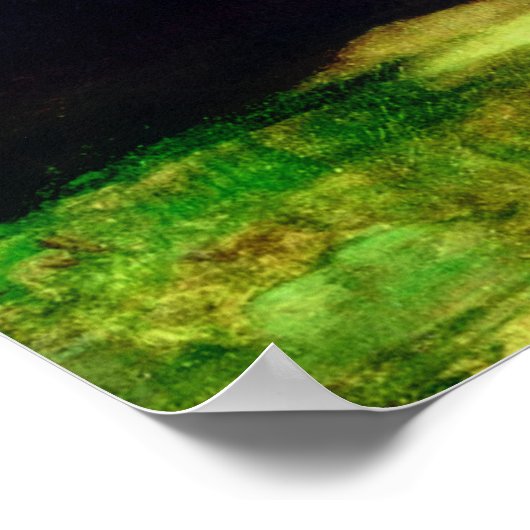 馬を攻撃する絵を描獅子–17620 ポスター (角)