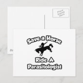 馬を救い、寄生虫学者に乗る ポストカード (正面/裏面)