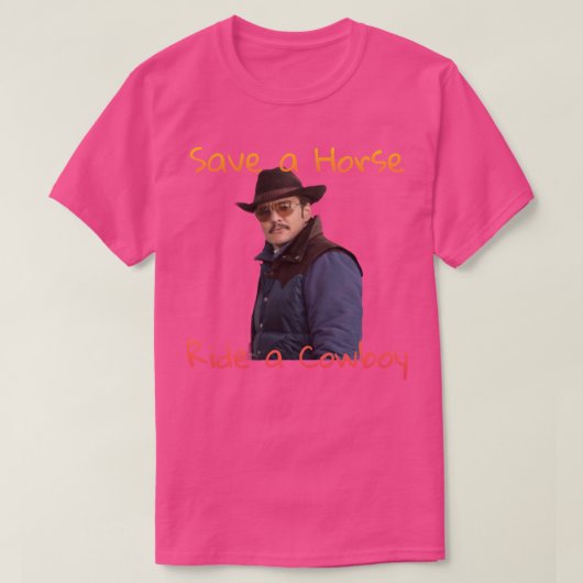 馬を救うエージェント馬に乗る Tシャツ (デザイン正面)