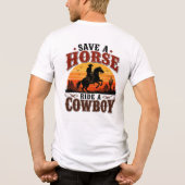 馬を救え、カウボーイに乗れ トライブレンドTシャツ (裏面)