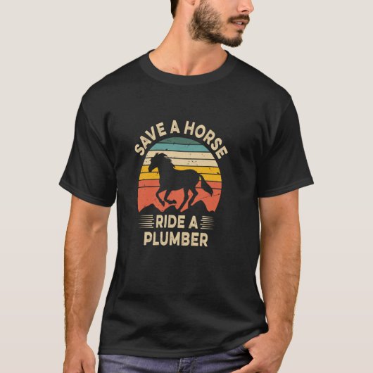 馬を救え、配管工に乗れ Tシャツ (正面)