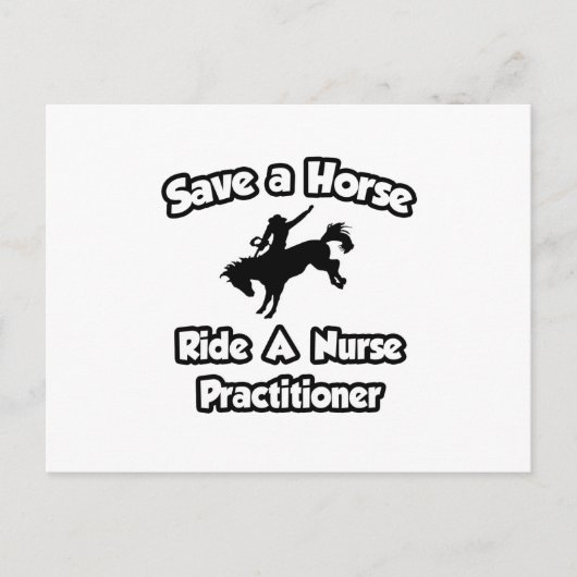 馬を救え…開業医に乗るナース ポストカード (正面)