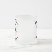 馬を救って下さい、キーウィおもしろいなNZのコーヒー・マグに乗って下さい フロストグラスマグカップ (中央)