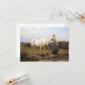 馬を水に連れて行く田舎者 カード (正面/裏面インサイチュ)