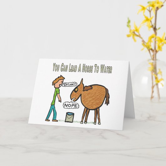 馬を水へ導け カード (黄色い花)