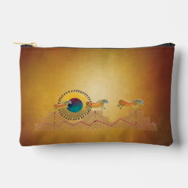 馬を洞窟にあなたの霊を応援 アクセサリーポーチ