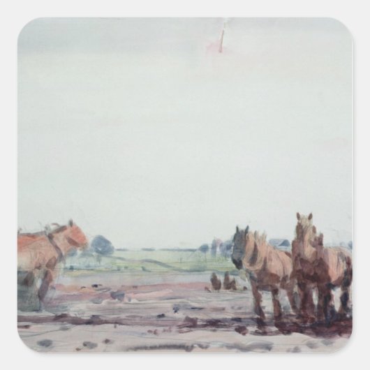 馬を耕す スクエアシール (正面)