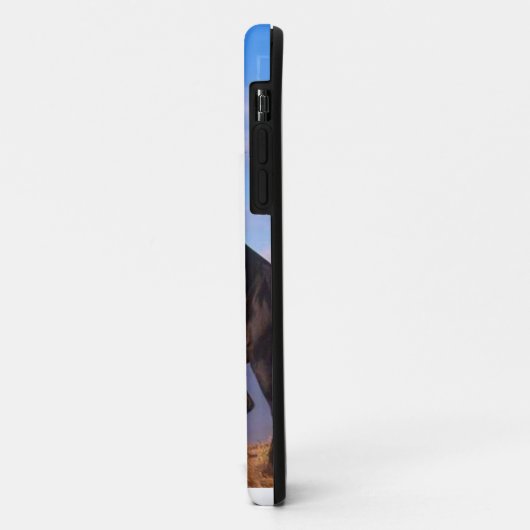 馬を育てている野生の黒い種馬 Case-Mate iPhoneケース (裏面/左)