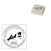 馬を表すランニングロゴ ラバースタンプ (押印)