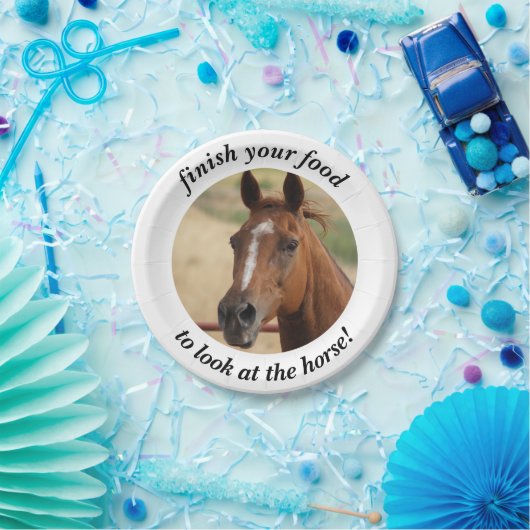 馬を見るためにあなたの食糧を終えて下さい ペーパープレート (パーティー)