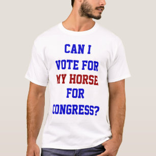 馬を議会に選出 Funny Vote For My Horse For Congress 政治Tシャ Tシャツ