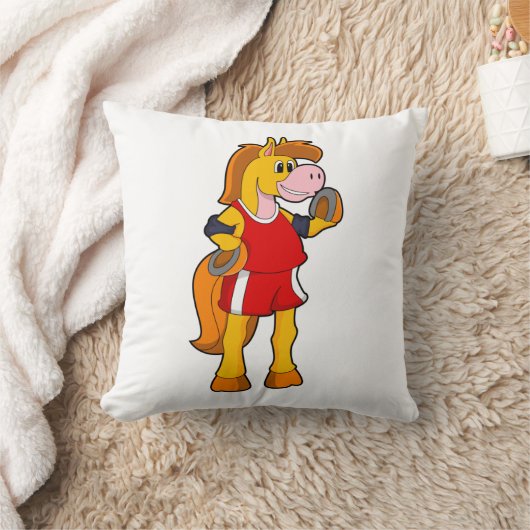 馬を走らせる クッション (ブランケット)